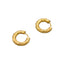 MATTE HAMMERED HOOP EARRINGS (GOLD)