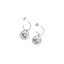 PEARL STAR HOOP EARRINGS (WHITE GOLD)