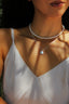 COVERED PEARL NECKLACE (SILVER)