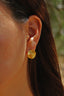 CIRCLE LEAVES EARRING (GOLD)