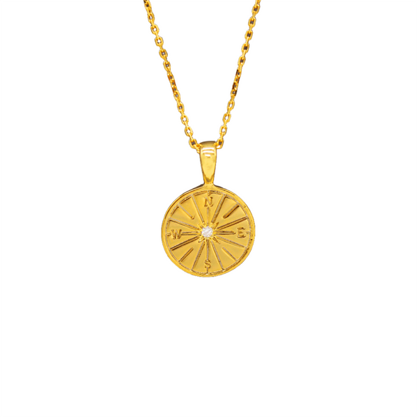 COMPASS COIN NECKLACE