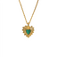 HEART GEMSTONE NECKLACE (GOLD)