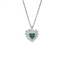 HEART GEMSTONE NECKLACE (WHITE GOLD)