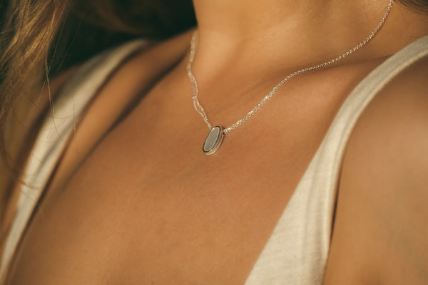 DOUBLE CHAIN PEARL NECKLACE