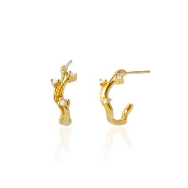 BRANCH HOOP EARRINGS