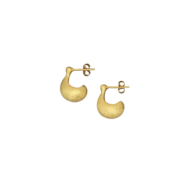 PEBBLE GLOW HOOP EARRINGS (GOLD)