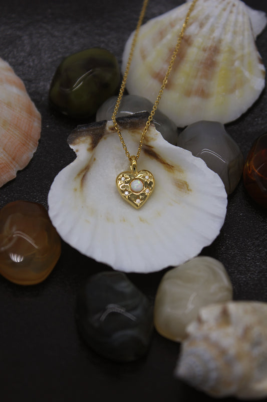 STARRY OPAL HEART NECKLACE