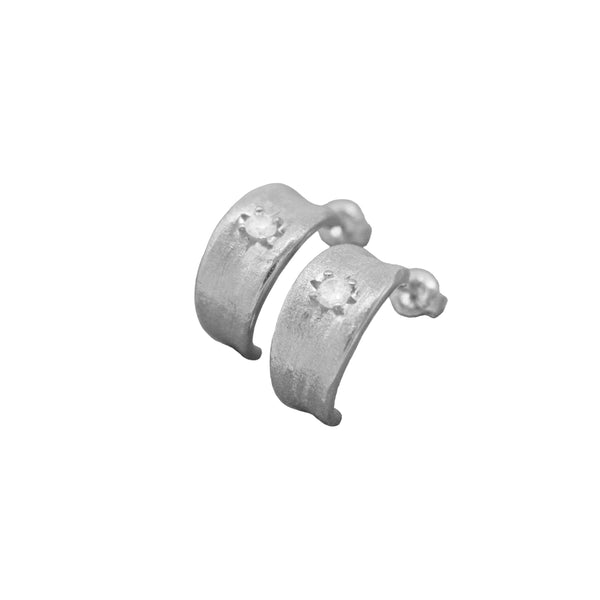 NOVA GLOW HOOP EARRINGS (SILVER)