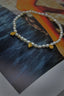 GOLD NUGGET & PEARL BRACELET