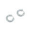 MATTE HAMMERED HOOP EARRINGS (SILVER)