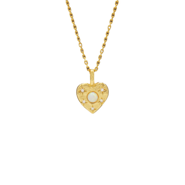 STARRY OPAL HEART NECKLACE