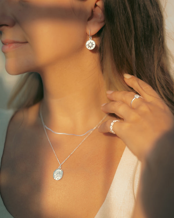 SILVER NUGGET NECKLACE