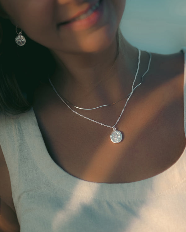 SILVER NUGGET NECKLACE